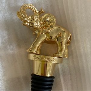 NWT! Lilly Pulitzer Wine Stopper Gold Elephant NWT